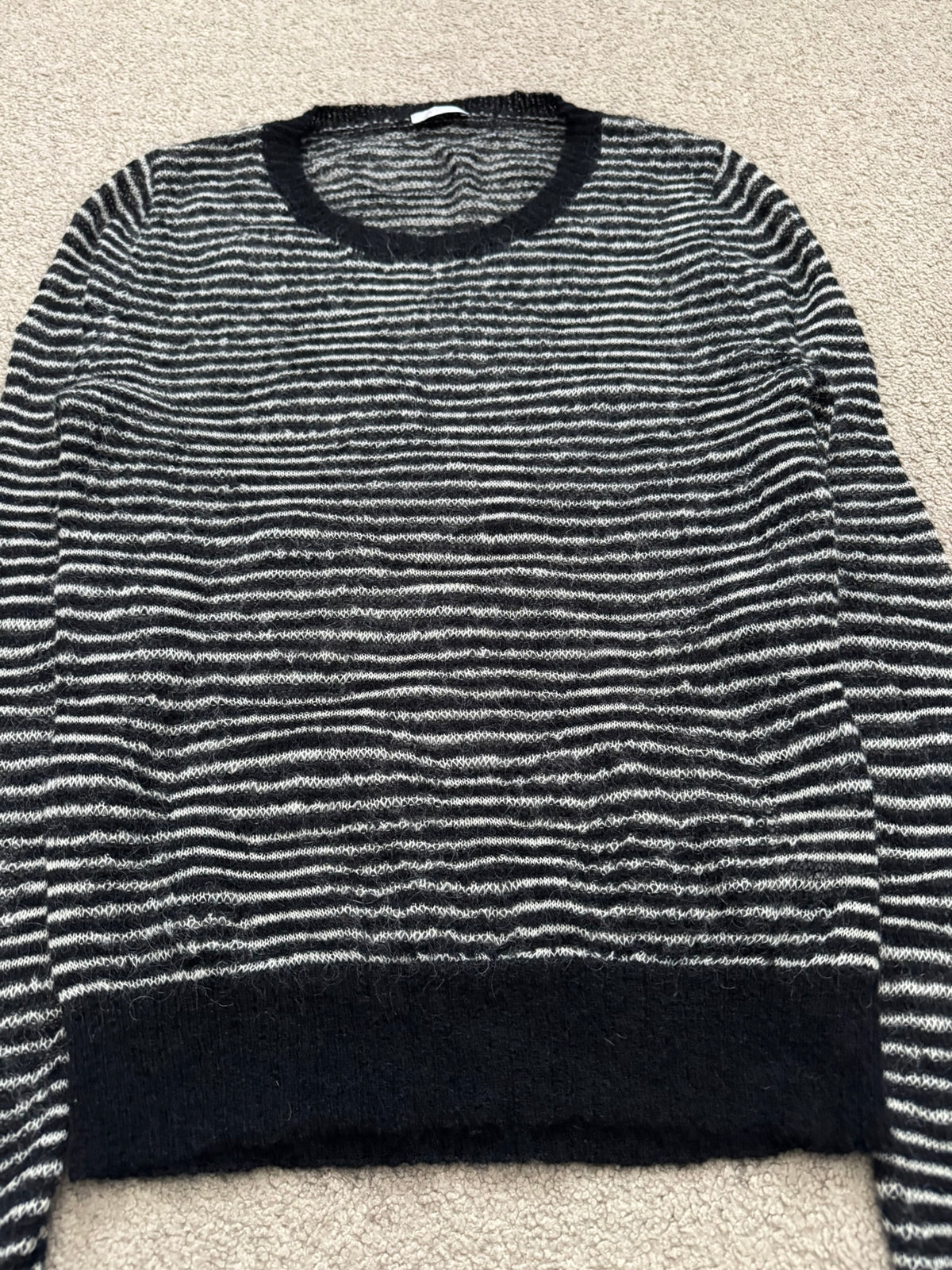 AW07 Dior Homme by Hedi Slimane Mohair Striped Sweater