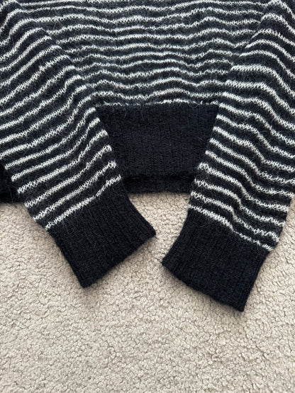 AW07 Dior Homme by Hedi Slimane Mohair Striped Sweater