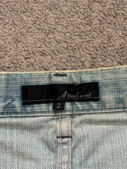 Kazuyuki Kumagai Attachment Distressed Flared Denim Jeans