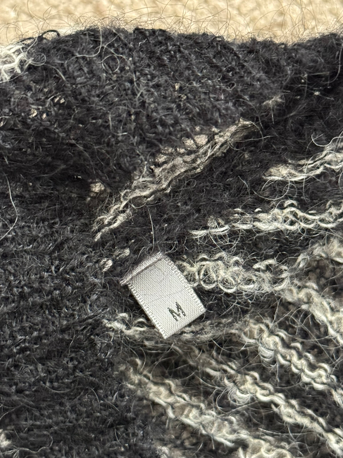 AW07 Dior Homme by Hedi Slimane Mohair Striped Sweater