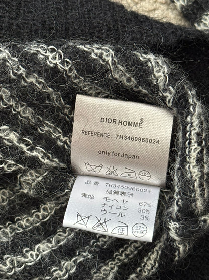 AW07 Dior Homme by Hedi Slimane Mohair Striped Sweater