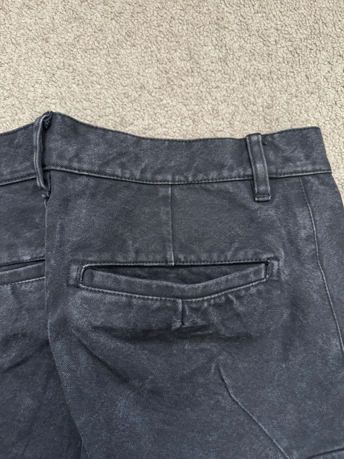 Kazuyuki Kumagai Attachment Overdyed J-Cut Cargo Denim Jeans