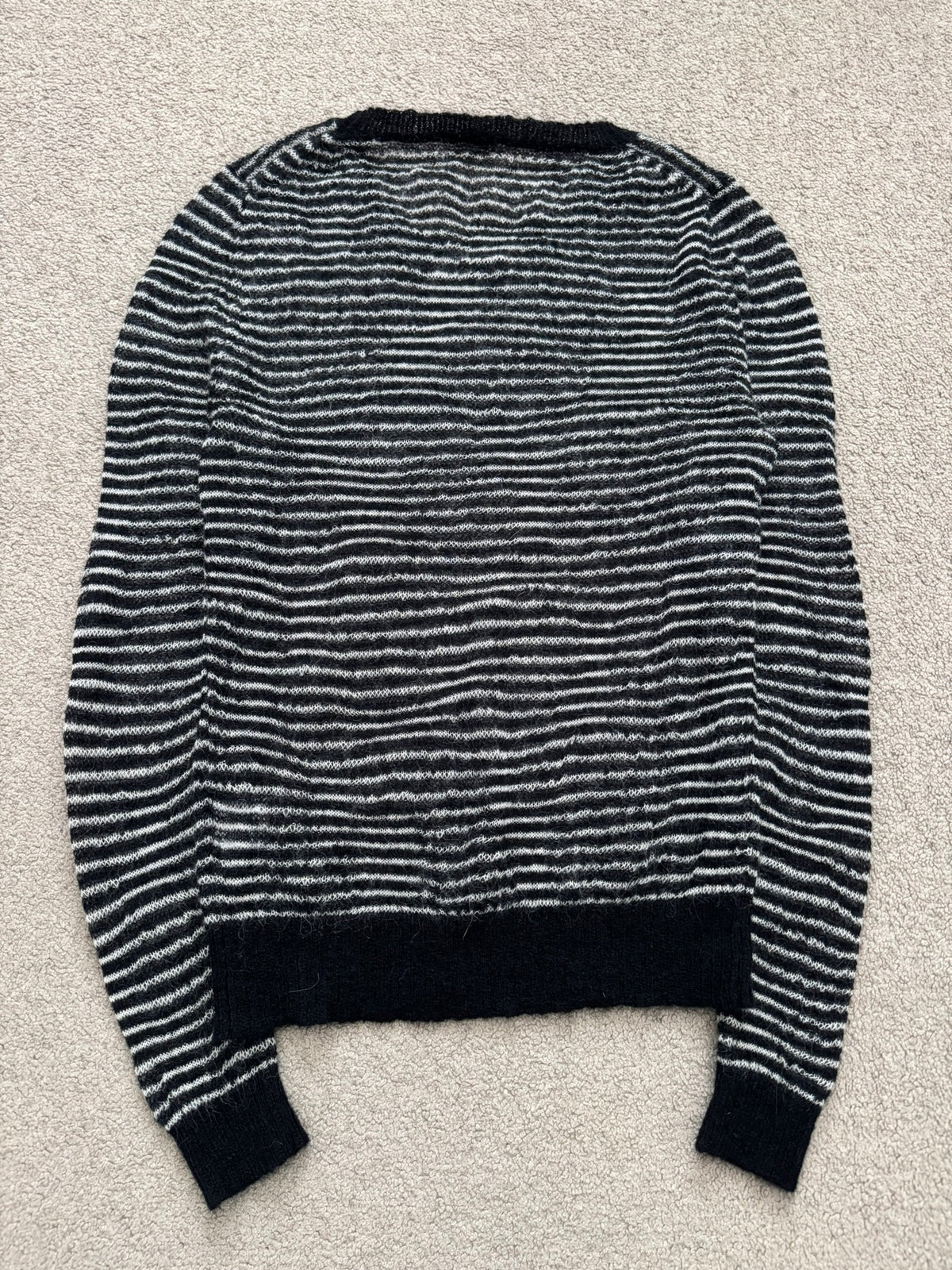 AW07 Dior Homme by Hedi Slimane Mohair Striped Sweater