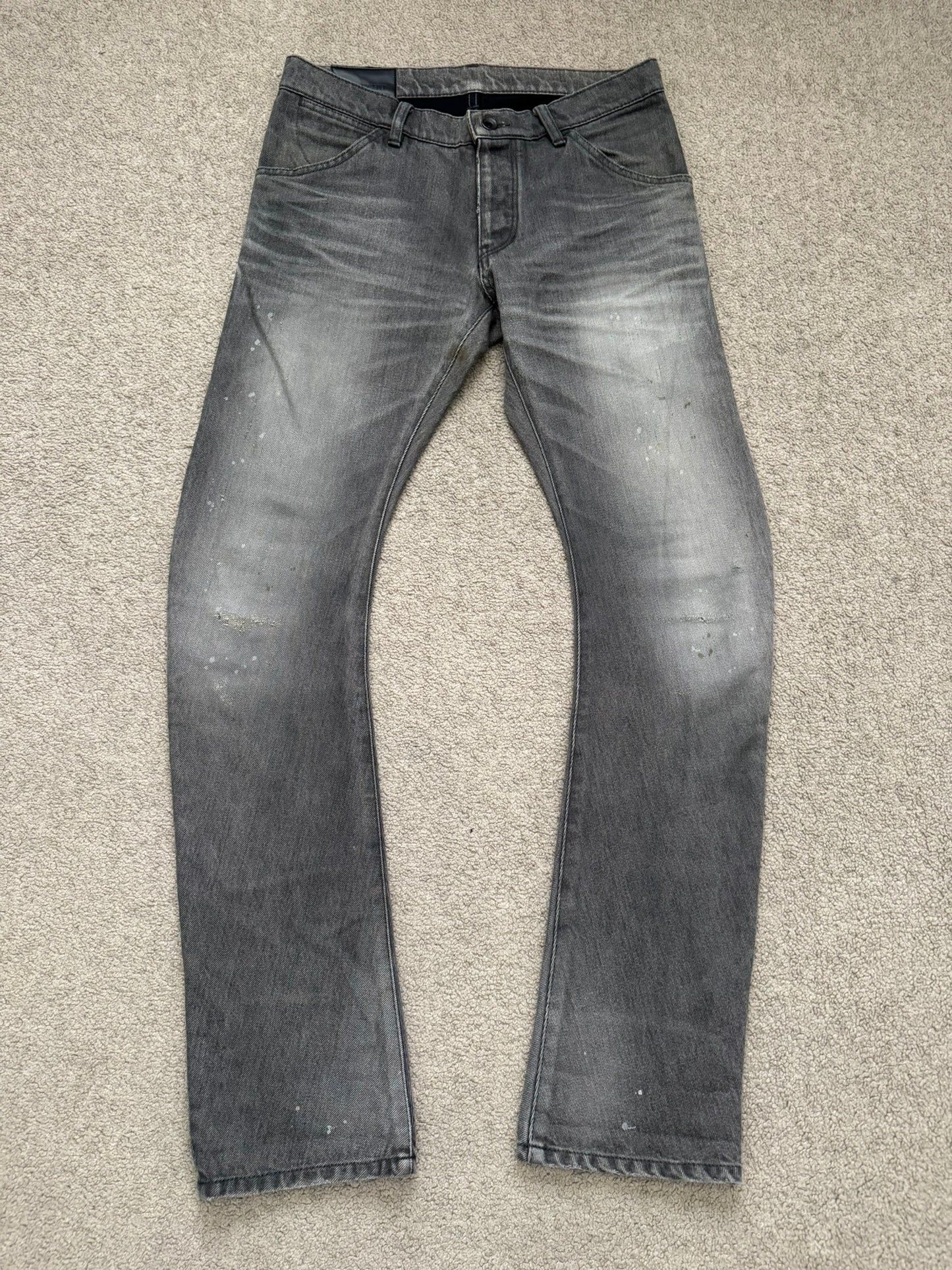 Kazuyuki Kumagai Attachment J-Cut Painted Denim Jeans