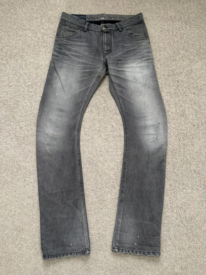 Kazuyuki Kumagai Attachment J-Cut Painted Denim Jeans