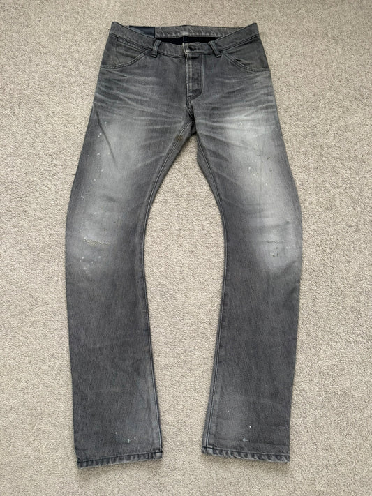 Kazuyuki Kumagai Attachment J-Cut Painted Denim Jeans