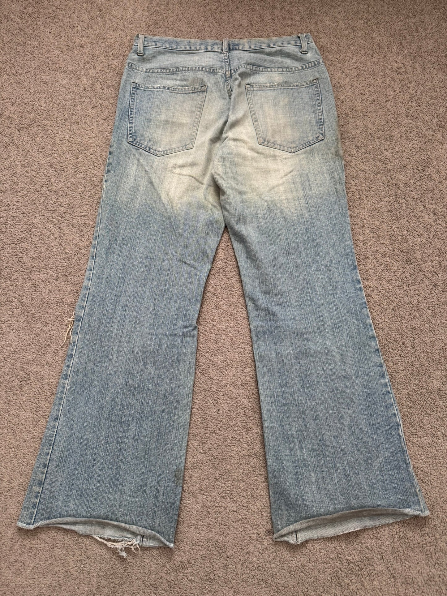 Kazuyuki Kumagai Attachment Distressed Flared Denim Jeans