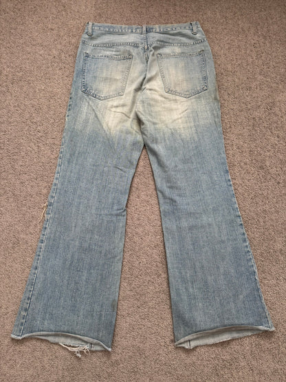 Kazuyuki Kumagai Attachment Distressed Flared Denim Jeans