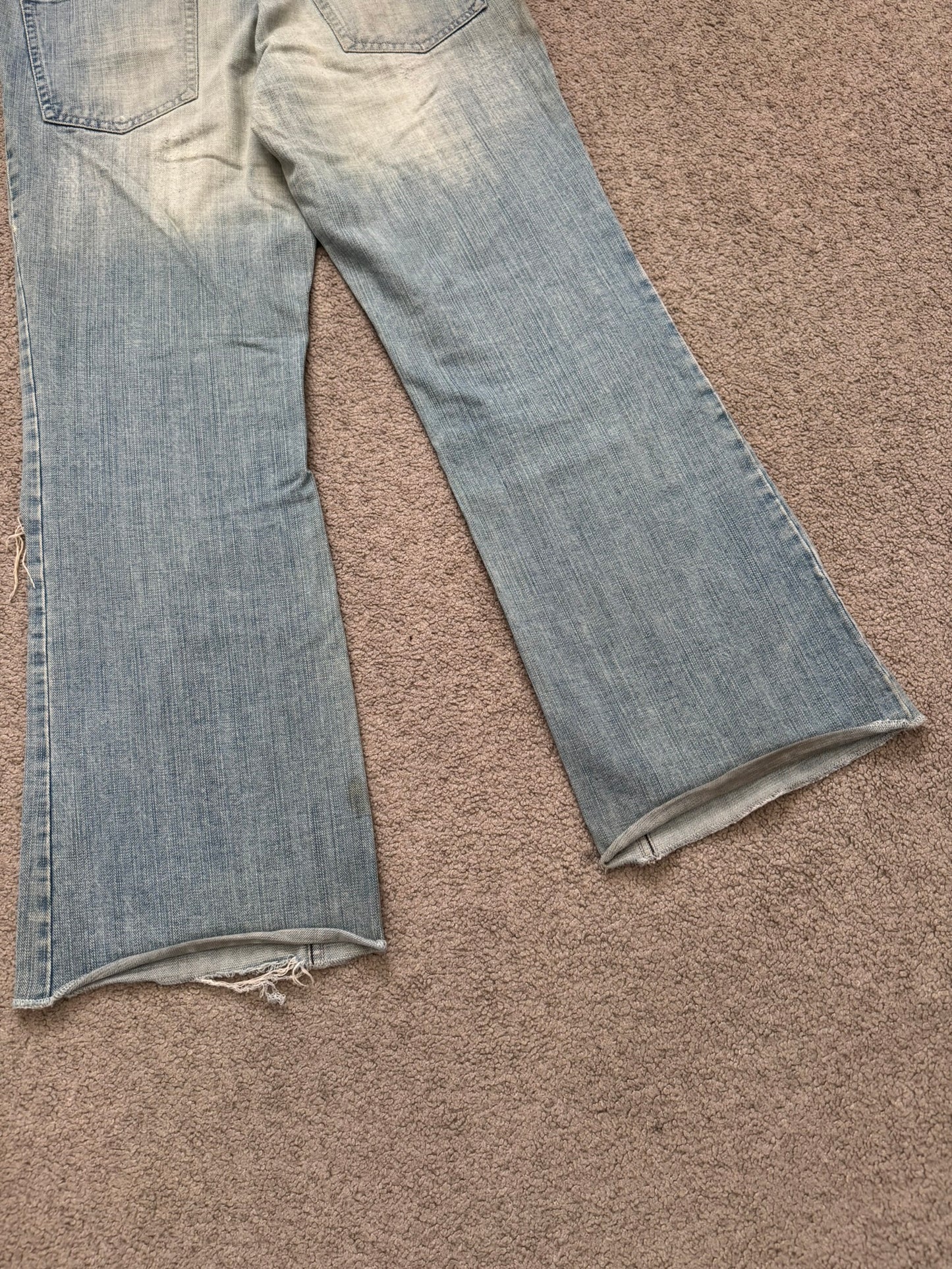 Kazuyuki Kumagai Attachment Distressed Flared Denim Jeans