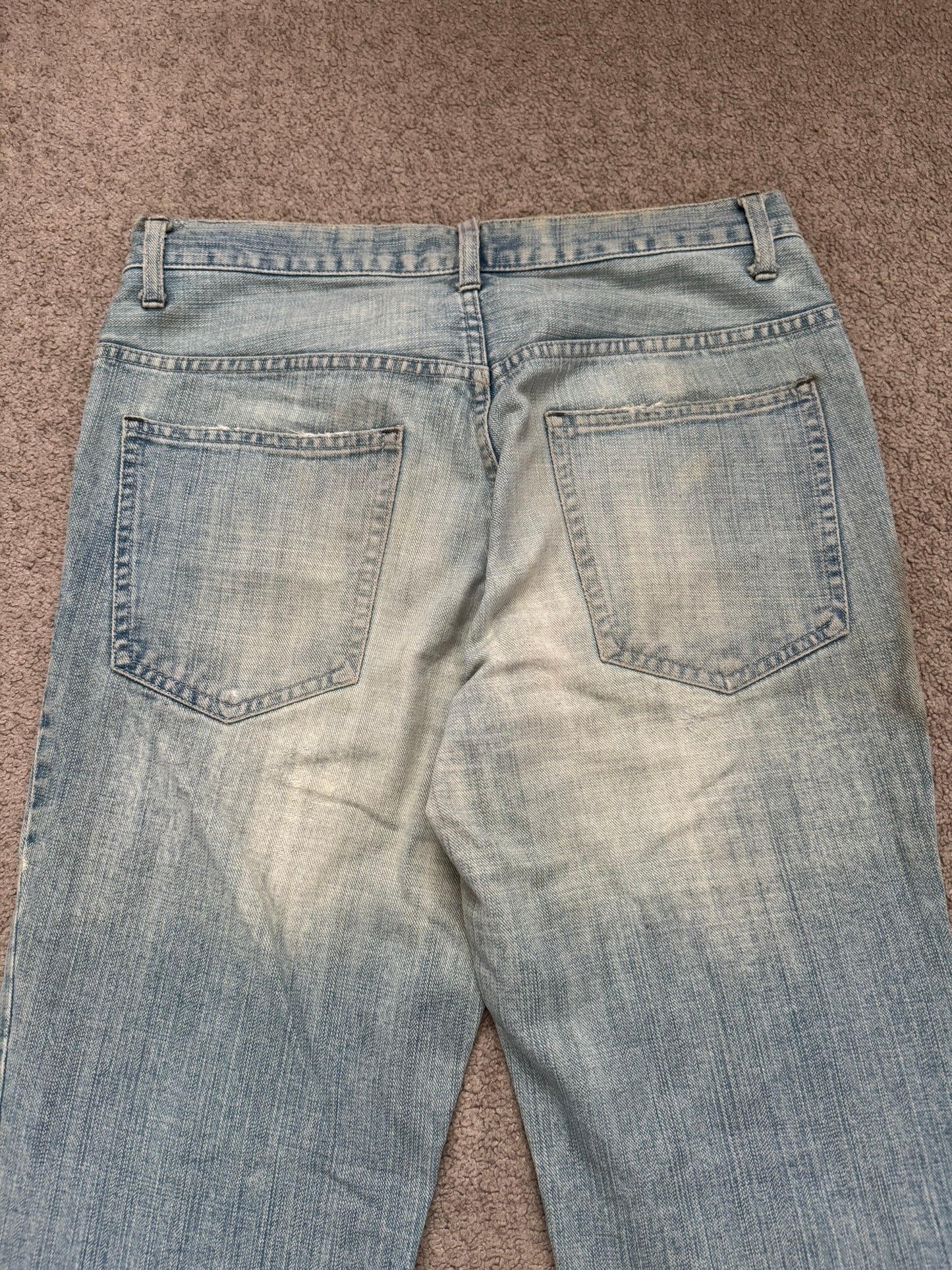 Kazuyuki Kumagai Attachment Distressed Flared Denim Jeans