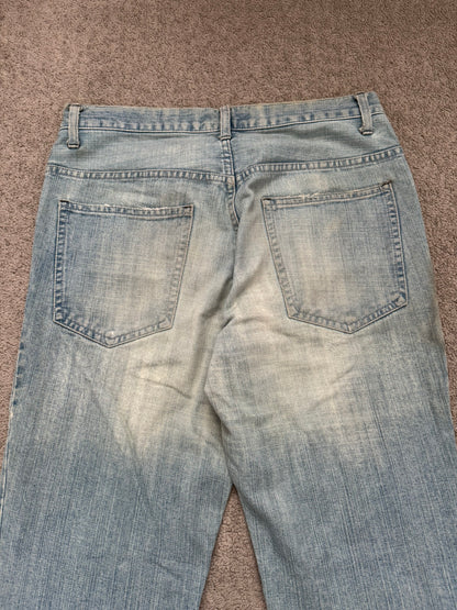 Kazuyuki Kumagai Attachment Distressed Flared Denim Jeans