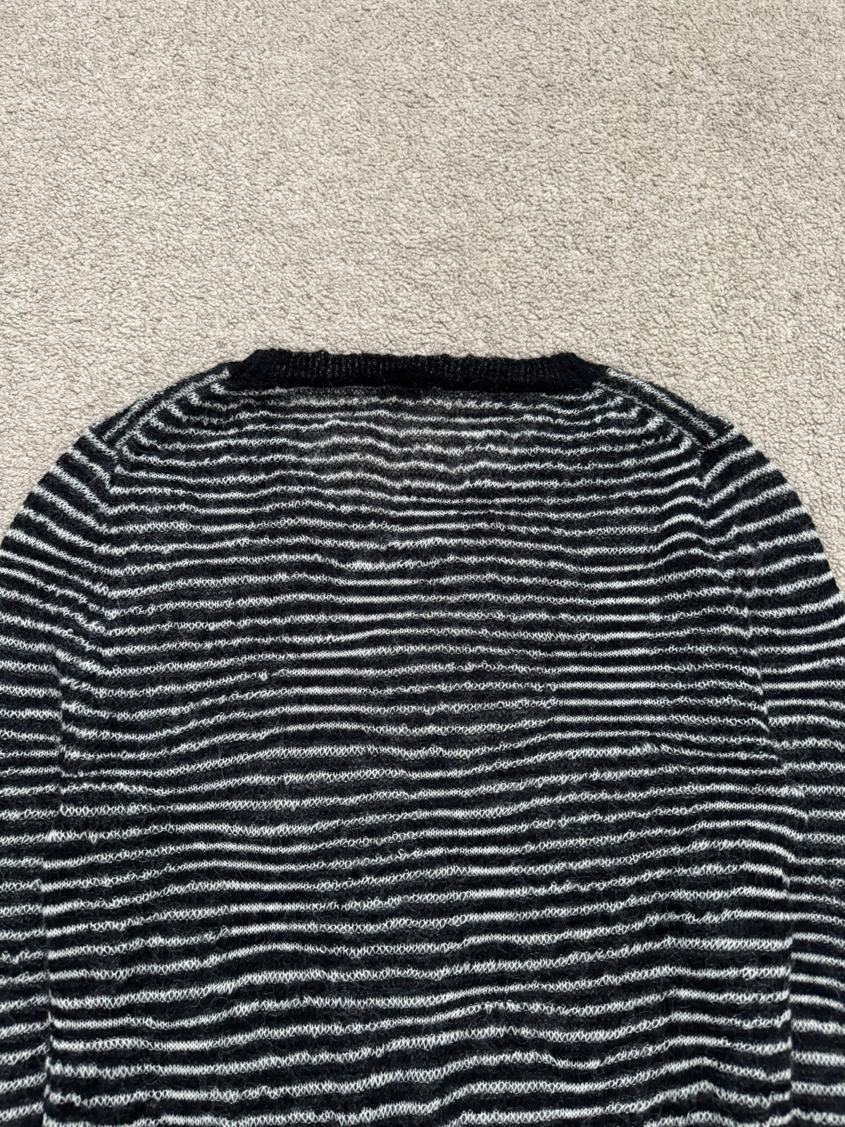AW07 Dior Homme by Hedi Slimane Mohair Striped Sweater