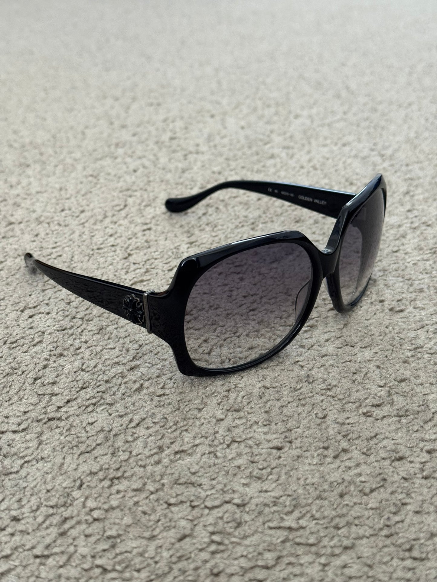 Chrome Hearts "Golden Valley" Cross Shield Sunglasses