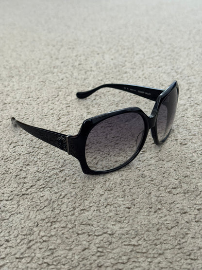 Chrome Hearts "Golden Valley" Cross Shield Sunglasses