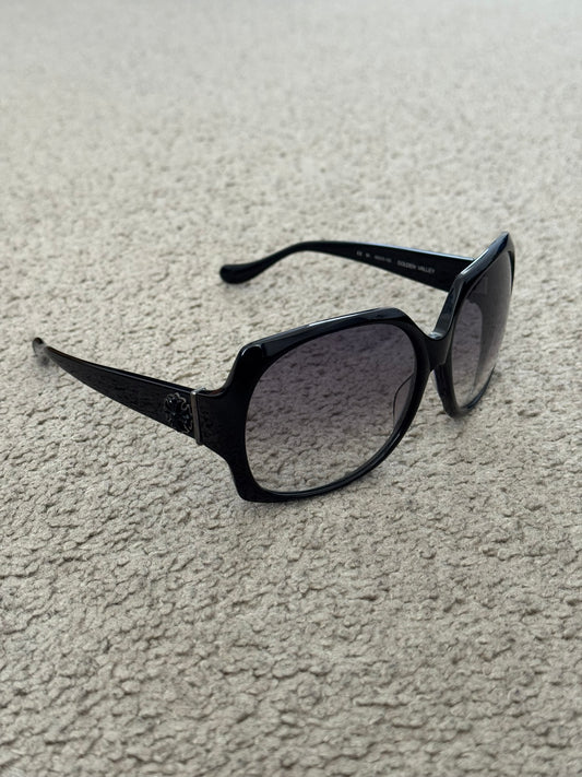 Chrome Hearts "Golden Valley" Cross Shield Sunglasses