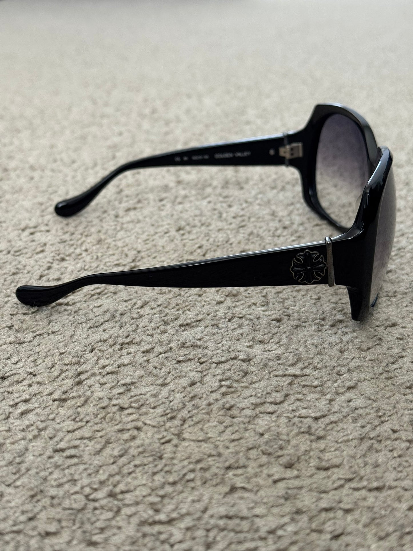 Chrome Hearts "Golden Valley" Cross Shield Sunglasses