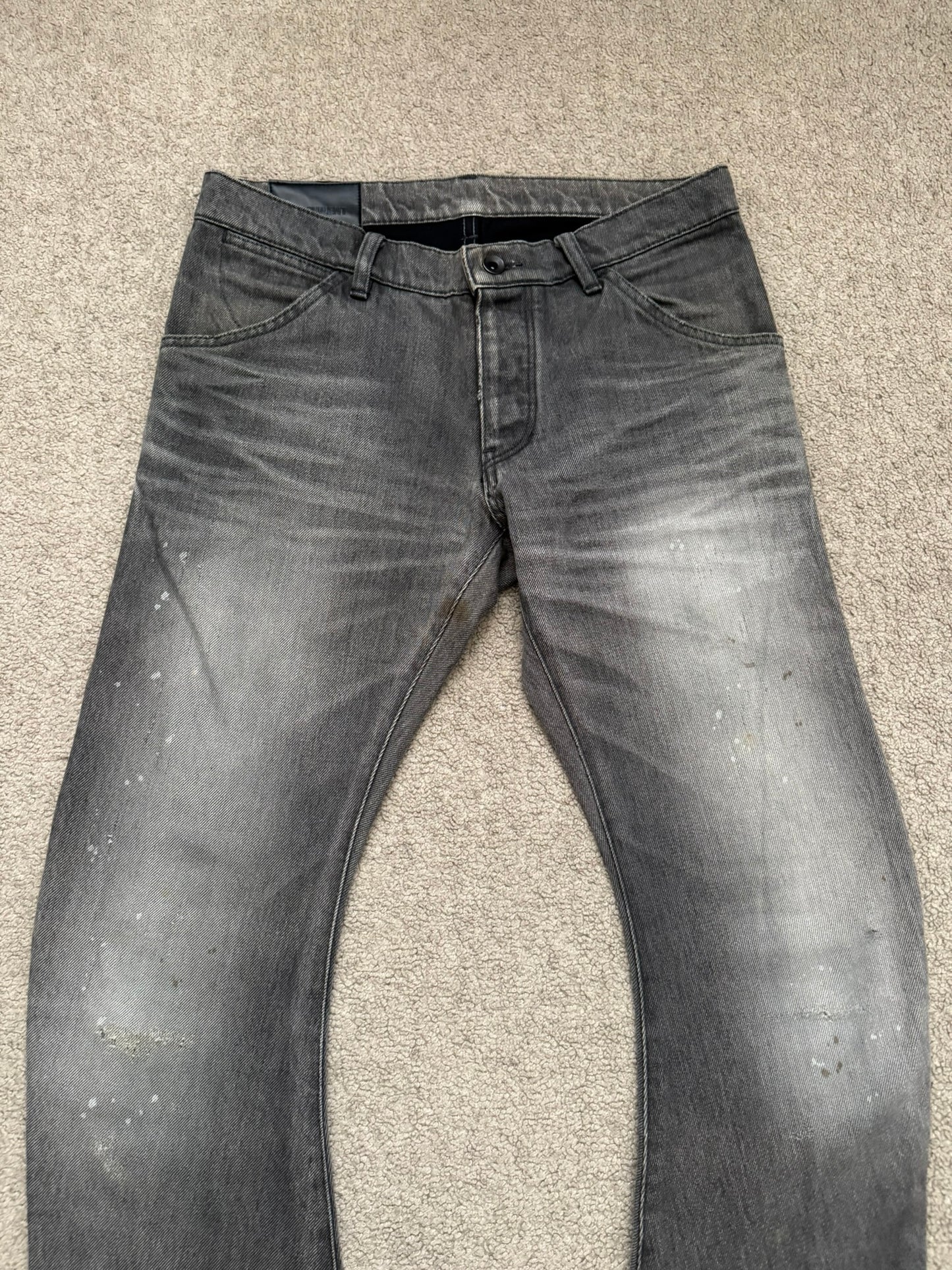 Kazuyuki Kumagai Attachment J-Cut Painted Denim Jeans