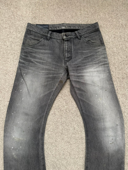 Kazuyuki Kumagai Attachment J-Cut Painted Denim Jeans