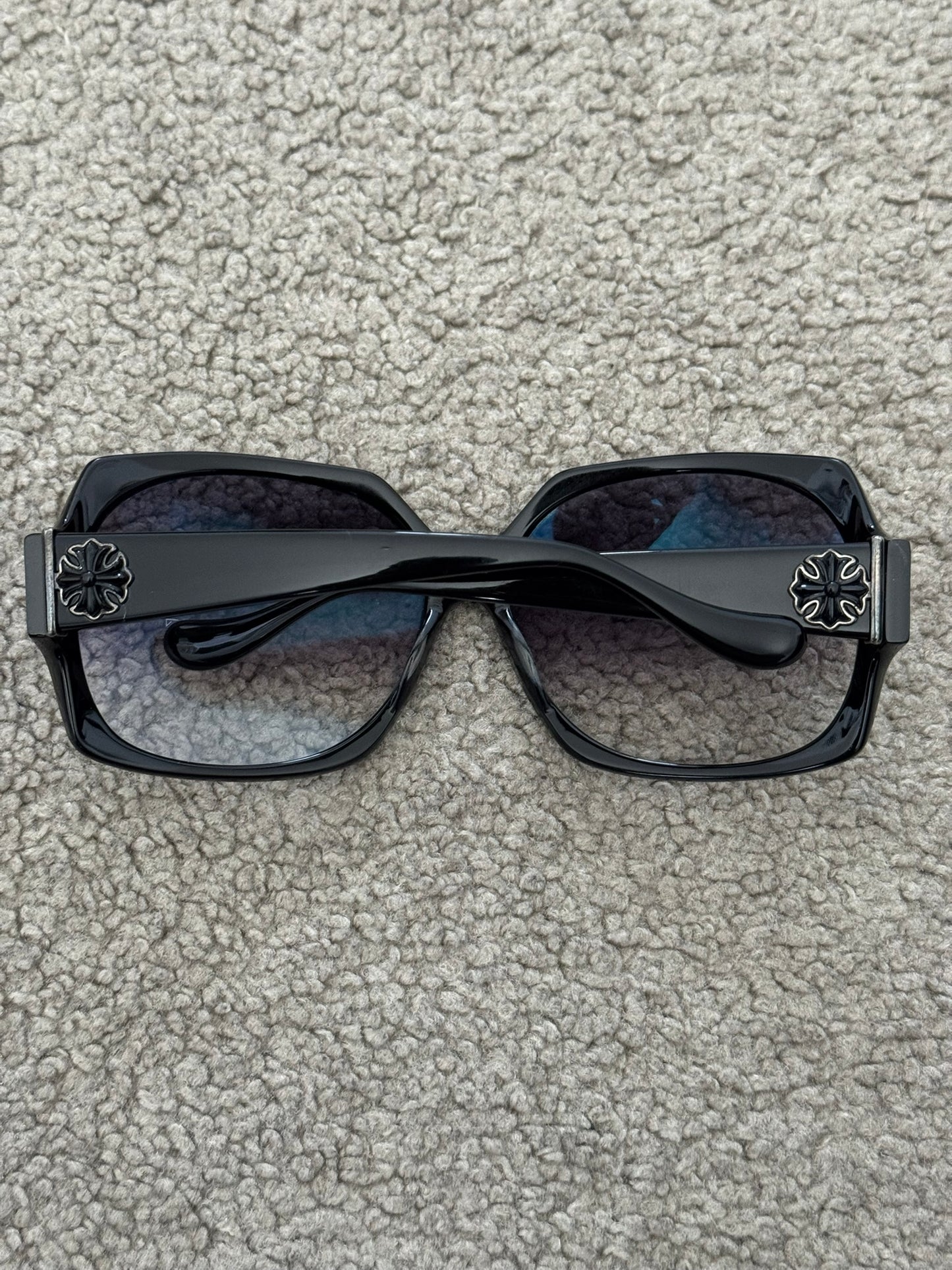 Chrome Hearts "Golden Valley" Cross Shield Sunglasses