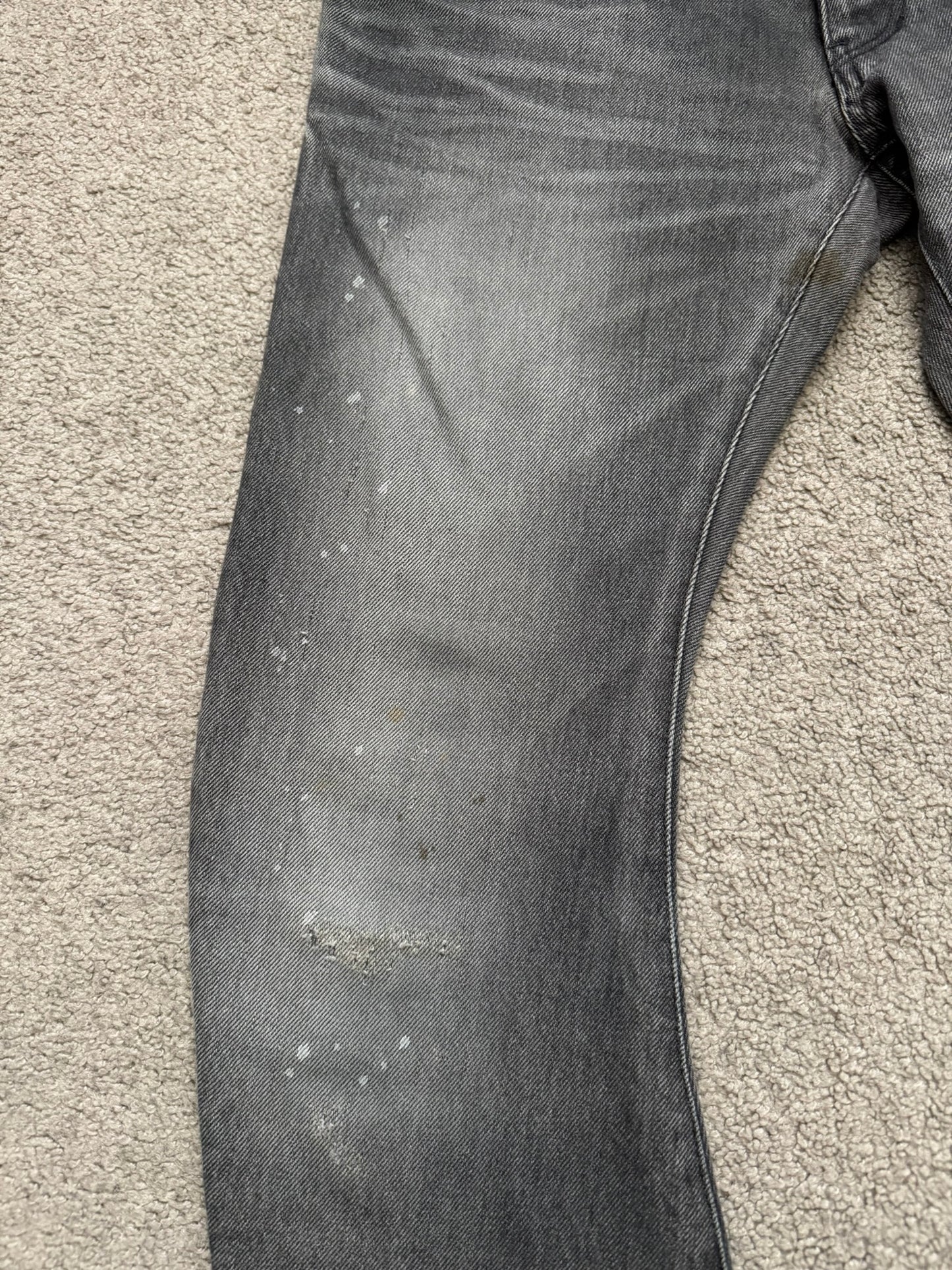 Kazuyuki Kumagai Attachment J-Cut Painted Denim Jeans