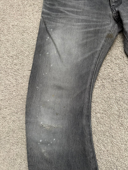 Kazuyuki Kumagai Attachment J-Cut Painted Denim Jeans