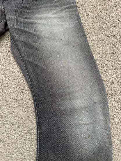 Kazuyuki Kumagai Attachment J-Cut Painted Denim Jeans
