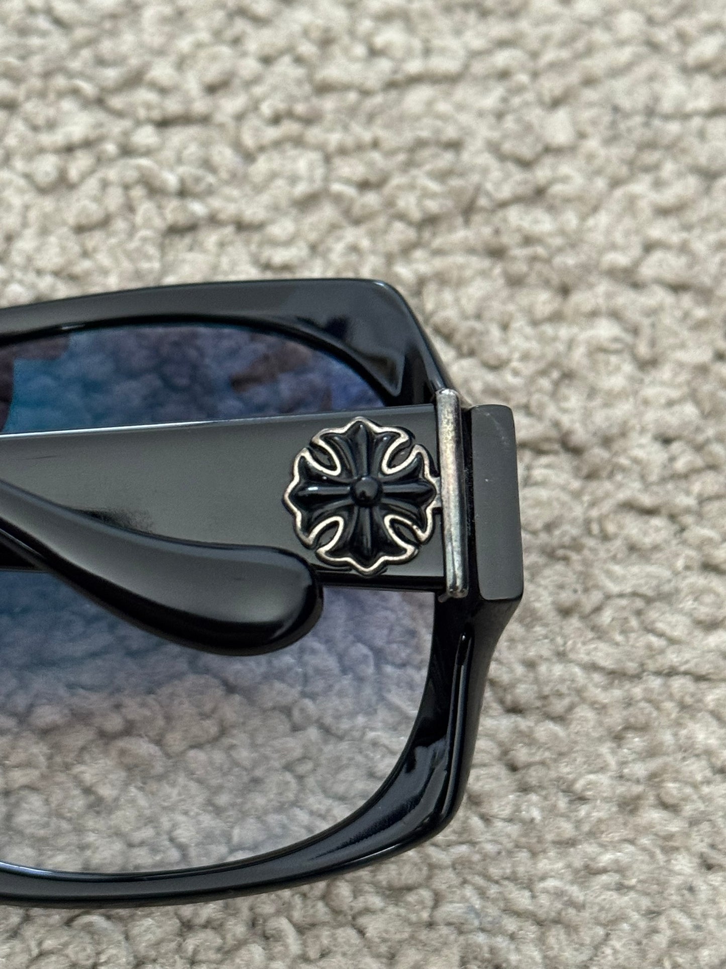 Chrome Hearts "Golden Valley" Cross Shield Sunglasses