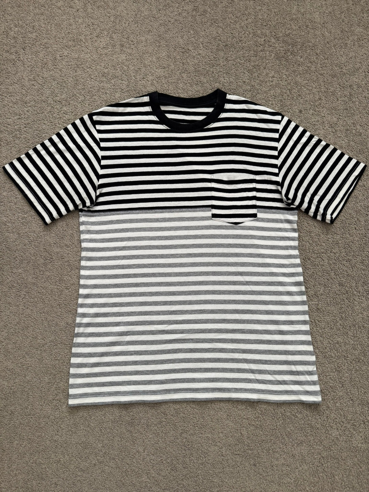 FW11 Comme Des Garcons Homme Split Striped Pocket T Shirt