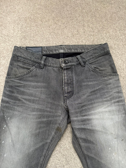Kazuyuki Kumagai Attachment J-Cut Painted Denim Jeans
