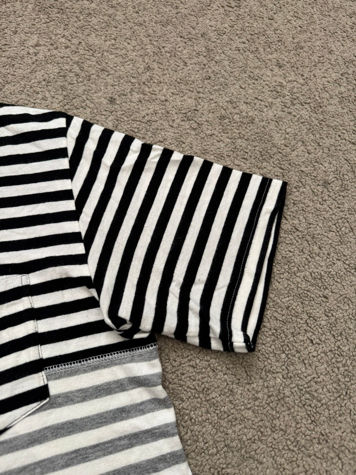 FW11 Comme Des Garcons Homme Split Striped Pocket T Shirt
