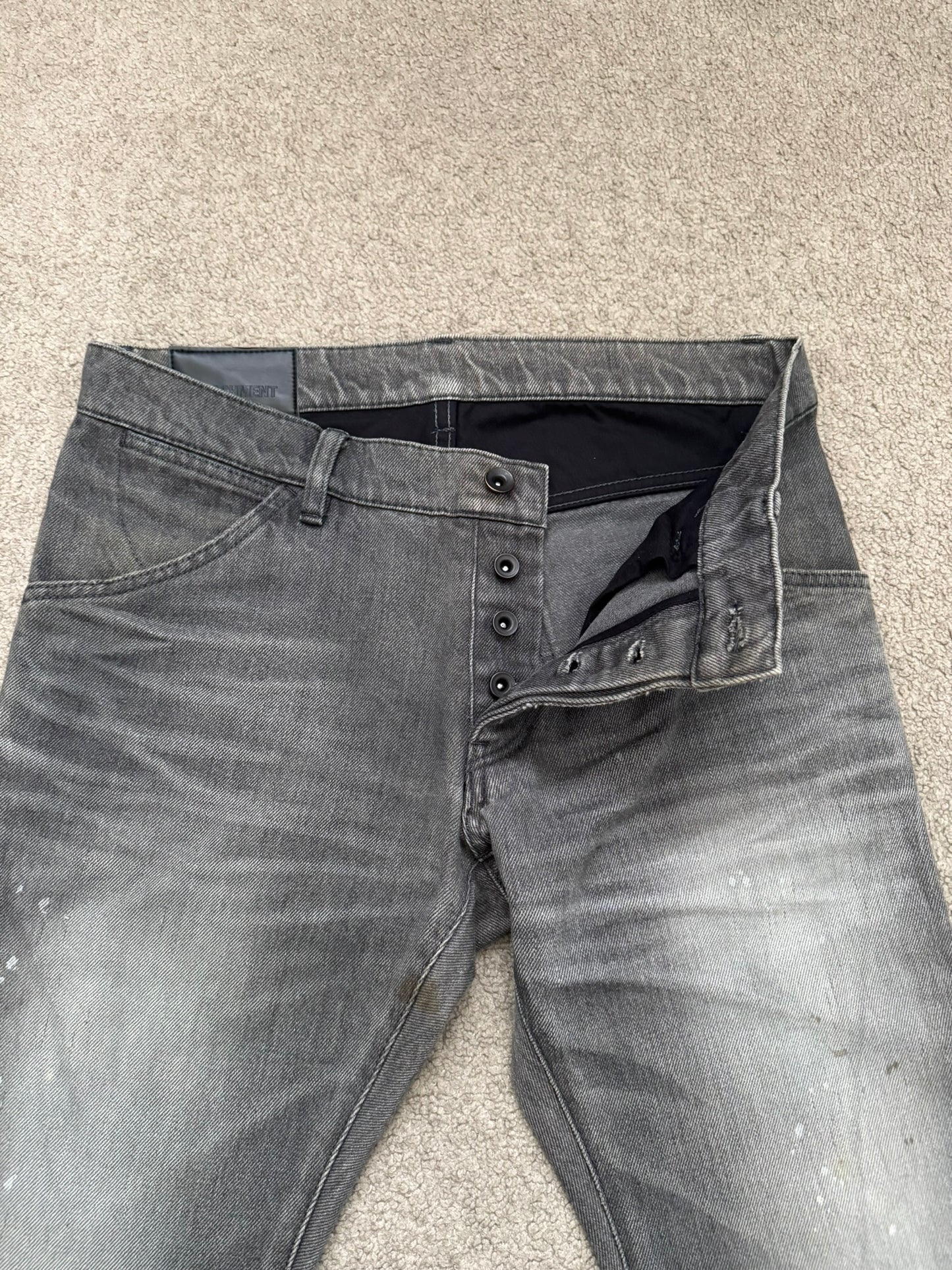 Kazuyuki Kumagai Attachment J-Cut Painted Denim Jeans