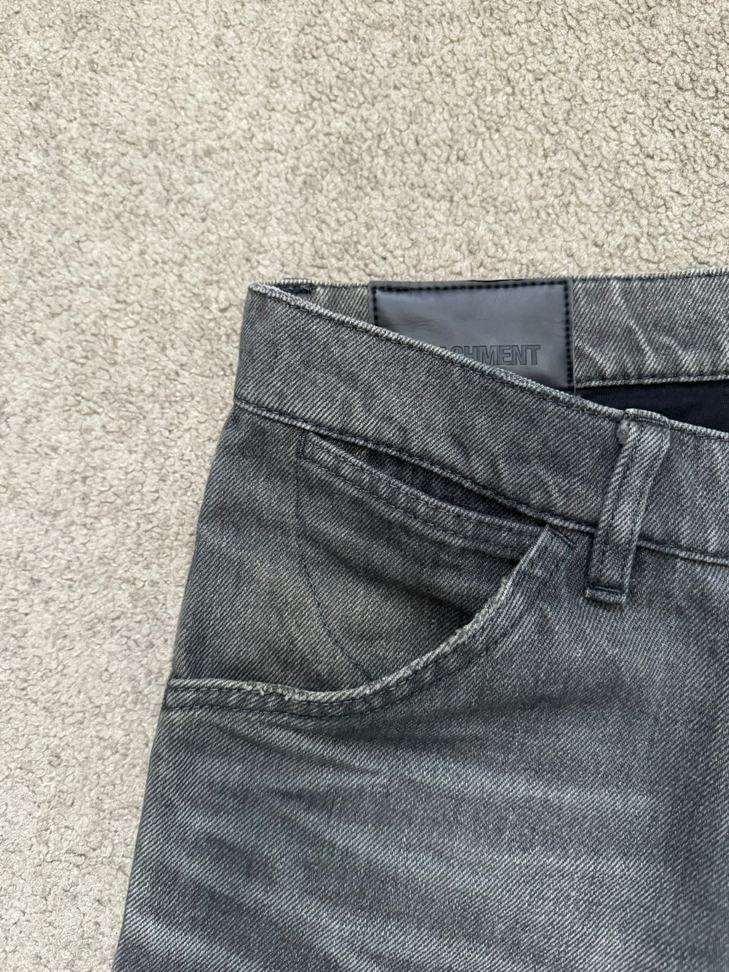 Kazuyuki Kumagai Attachment J-Cut Painted Denim Jeans