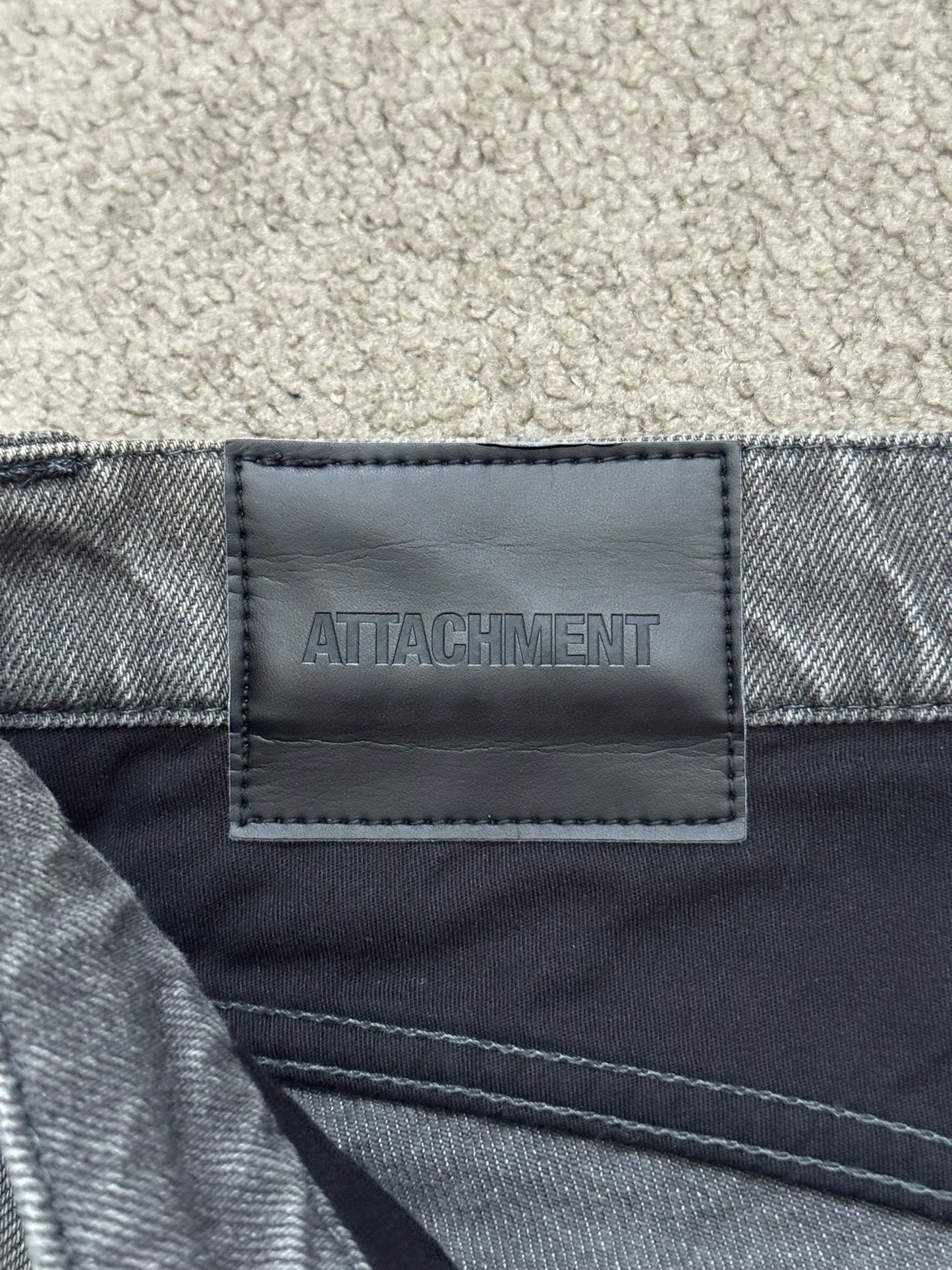 Kazuyuki Kumagai Attachment J-Cut Painted Denim Jeans