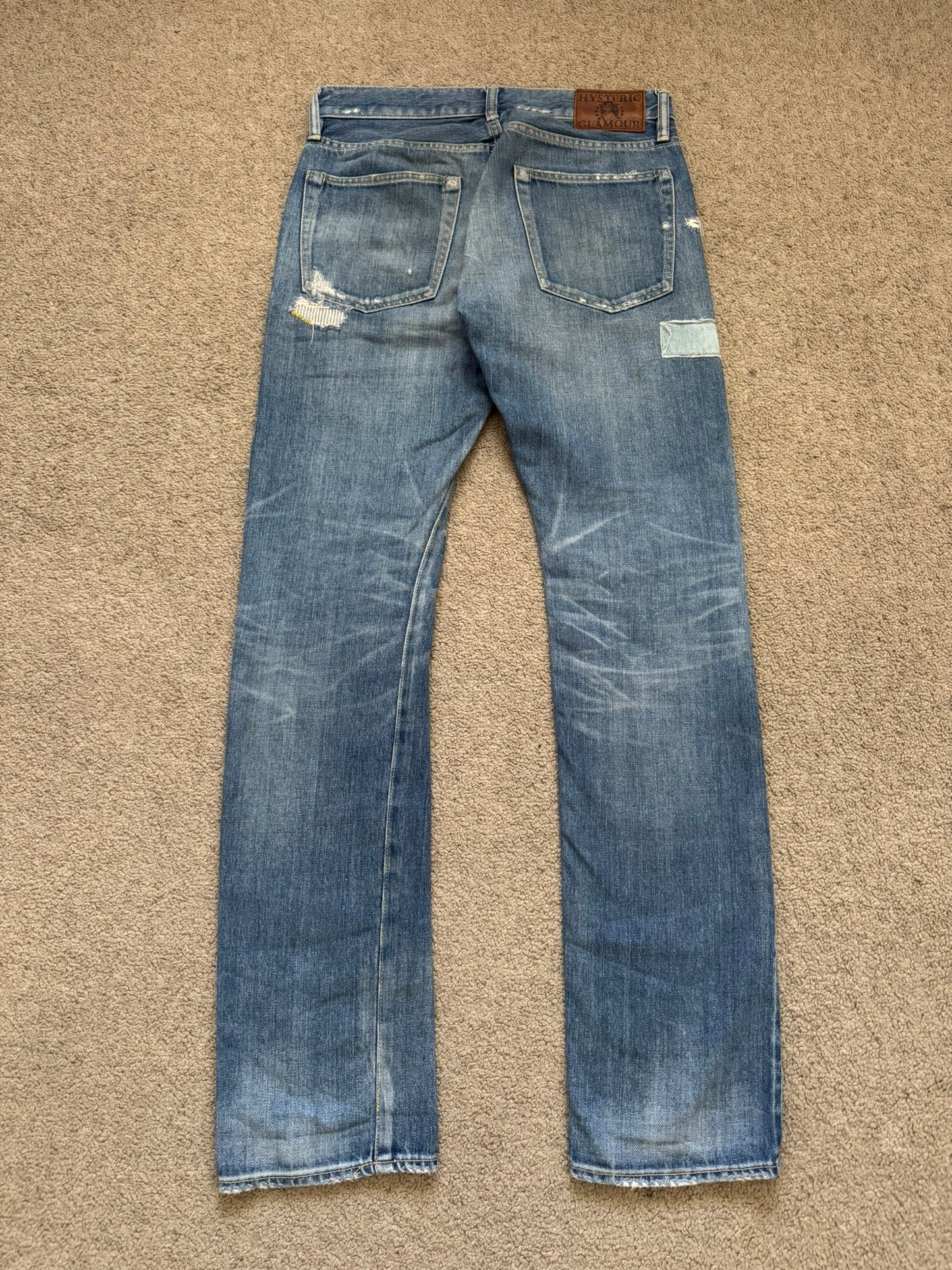 Hysteric Glamour Patchwork Repaired Studded Denim Jeans