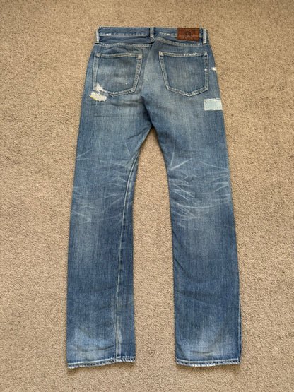 Hysteric Glamour Patchwork Repaired Studded Denim Jeans