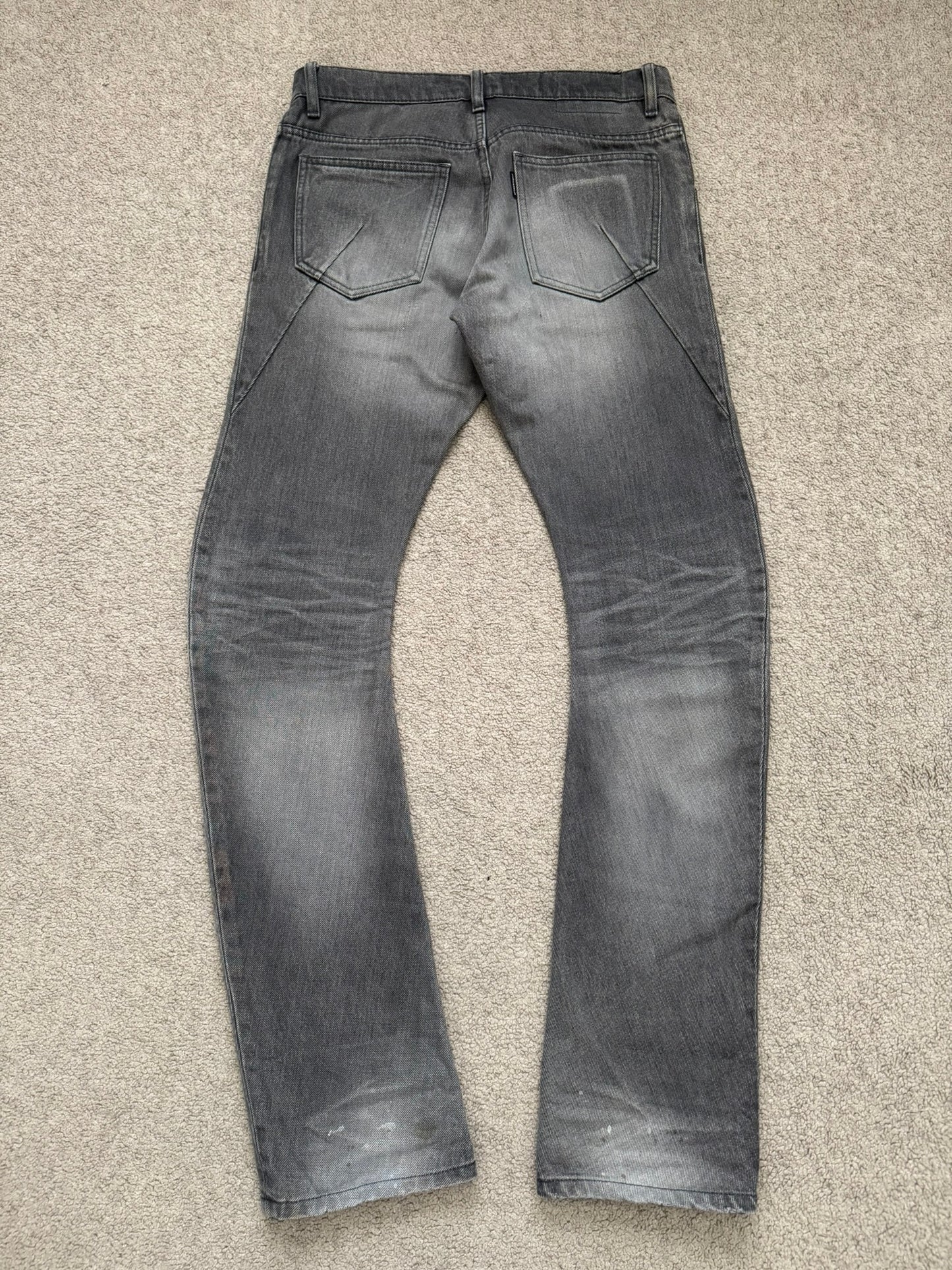 Kazuyuki Kumagai Attachment J-Cut Painted Denim Jeans