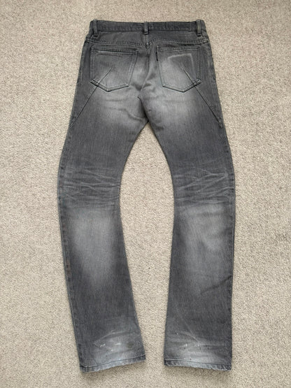 Kazuyuki Kumagai Attachment J-Cut Painted Denim Jeans