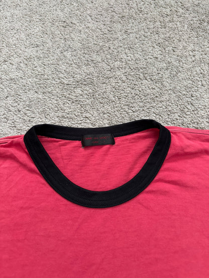 SS03 Comme Des Garcons Homme Plus Red Argyle Ringer T Shirt