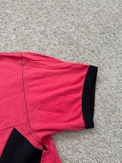 SS03 Comme Des Garcons Homme Plus Red Argyle Ringer T Shirt