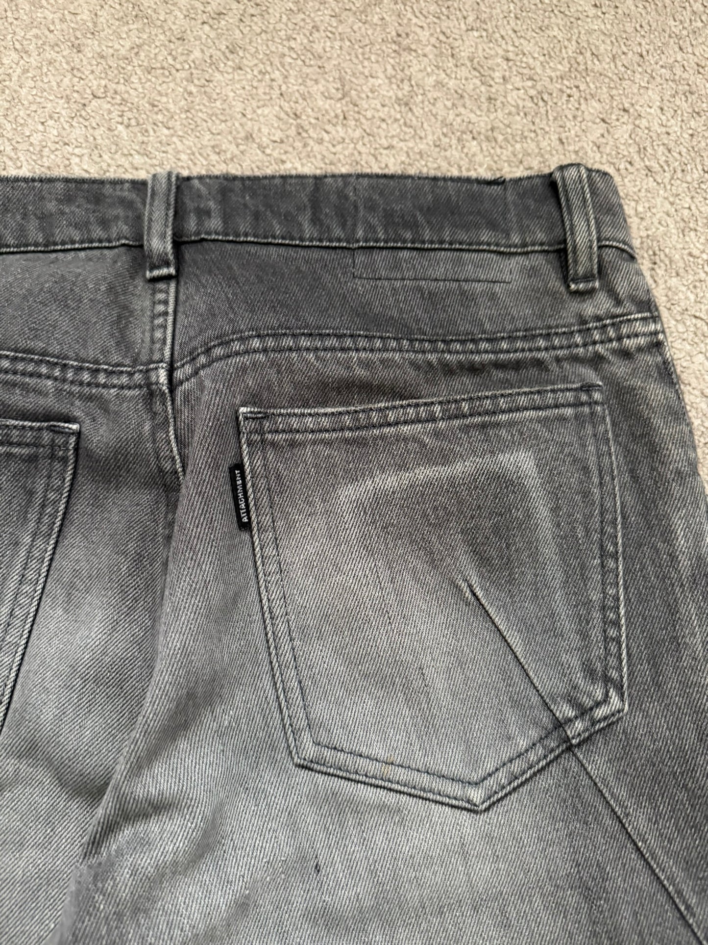 Kazuyuki Kumagai Attachment J-Cut Painted Denim Jeans