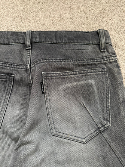 Kazuyuki Kumagai Attachment J-Cut Painted Denim Jeans