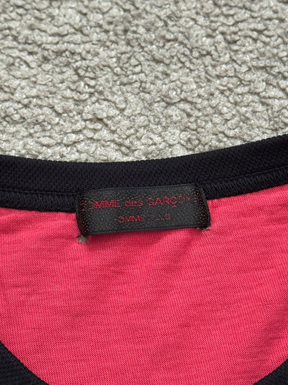 SS03 Comme Des Garcons Homme Plus Red Argyle Ringer T Shirt
