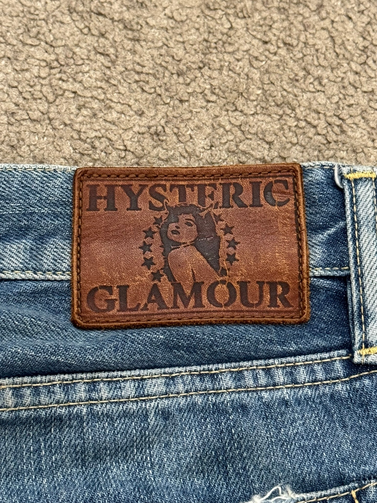 Hysteric Glamour Patchwork Repaired Studded Denim Jeans