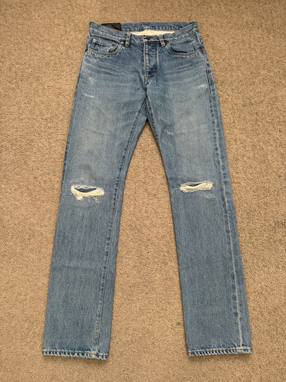 Kazuyuki Kumagai Attachment Selvedge Distressed Denim Jeans