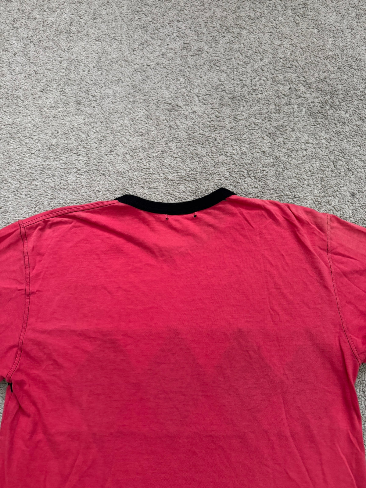 SS03 Comme Des Garcons Homme Plus Red Argyle Ringer T Shirt