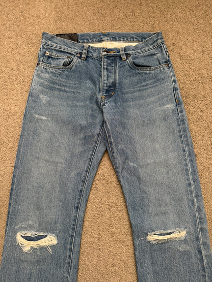 Kazuyuki Kumagai Attachment Selvedge Distressed Denim Jeans