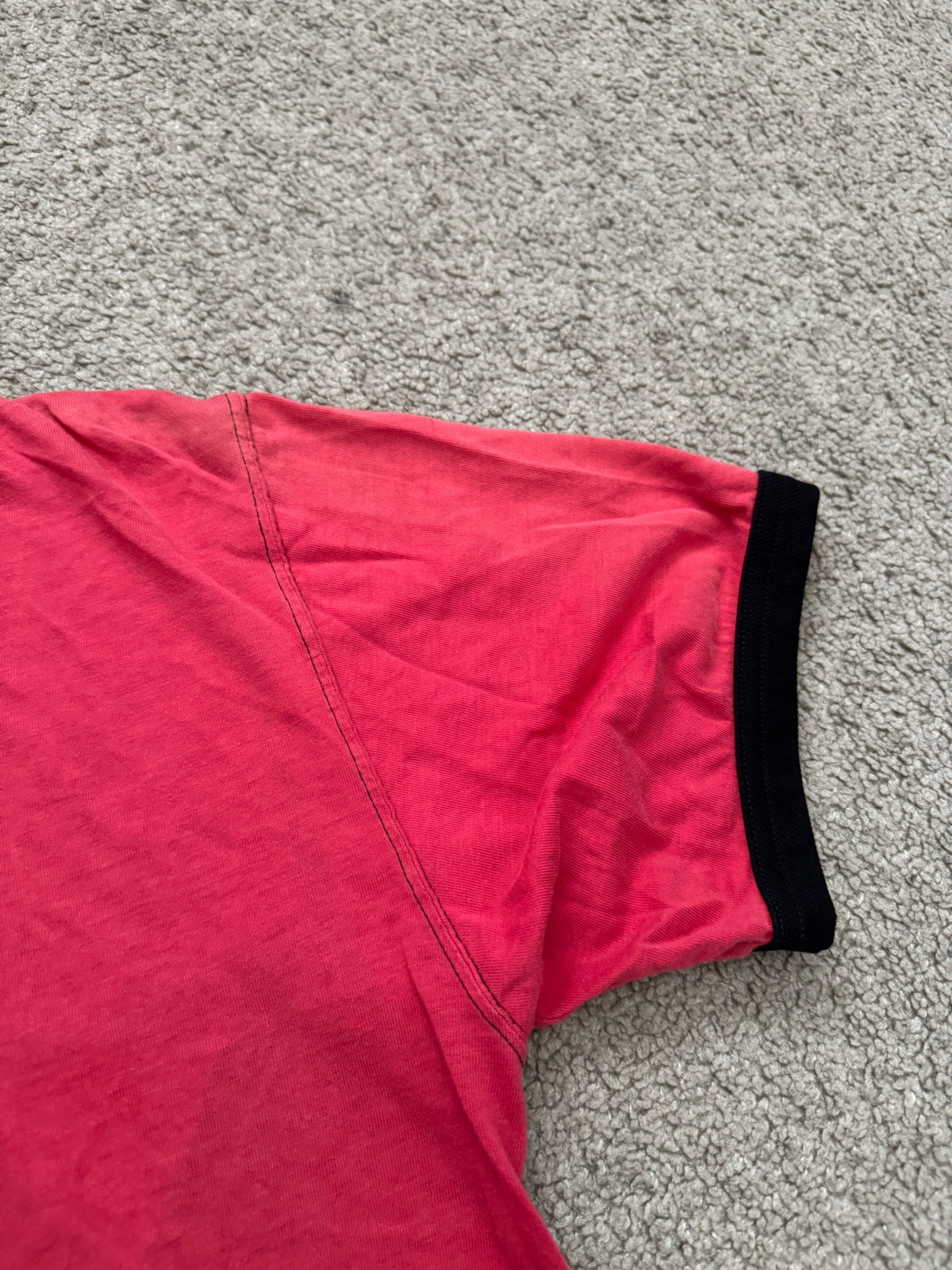 SS03 Comme Des Garcons Homme Plus Red Argyle Ringer T Shirt