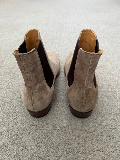 FW16 Saint Laurent by Hedi Slimane Beige Wyatt 30mm Chelsea Boots