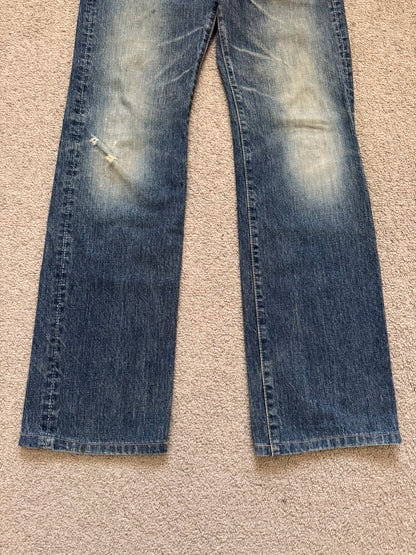 Hysteric Glamour Distressed Studded Flared Denim Jeans