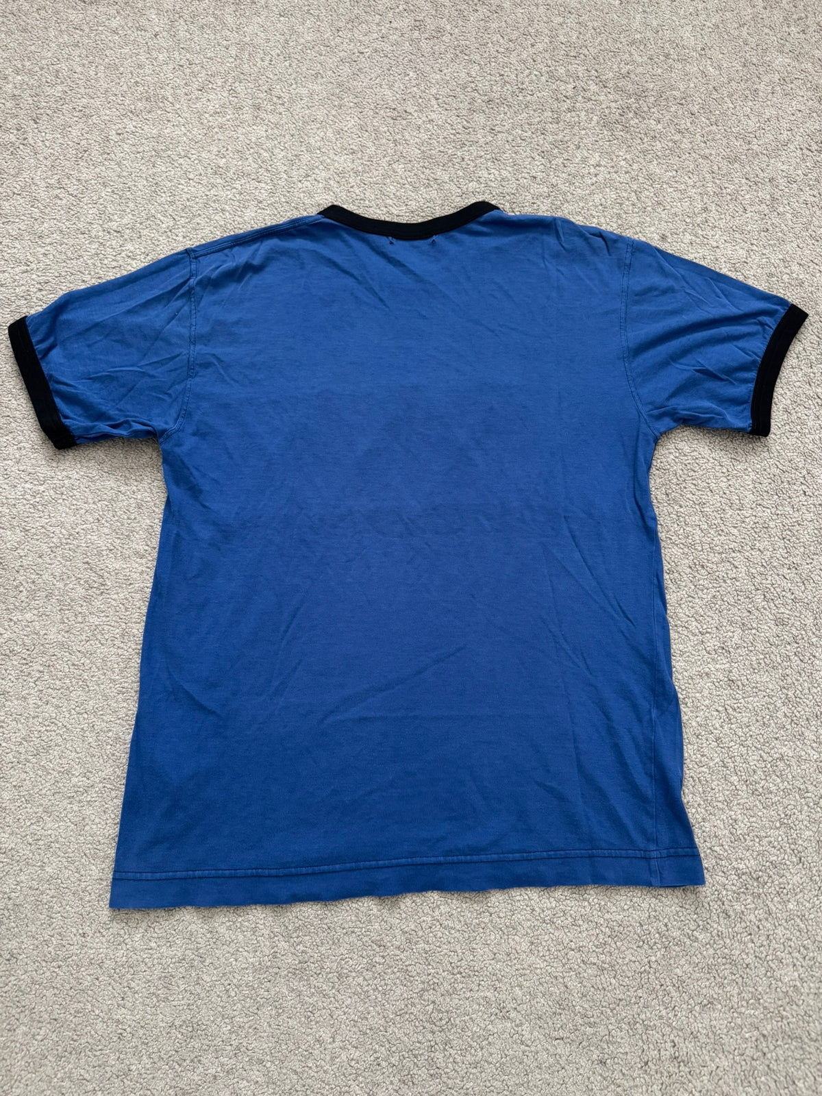 SS03 Comme Des Garcons Homme Plus Blue Argyle Ringer T Shirt